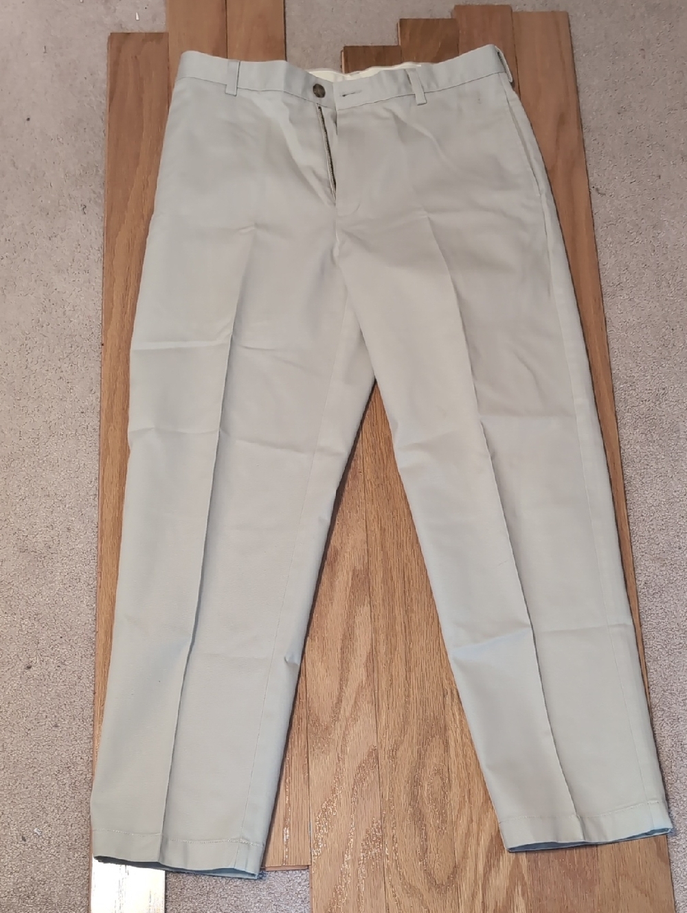 Men's Classic Straight Fit Khaki Pants - Light Beige 33x30